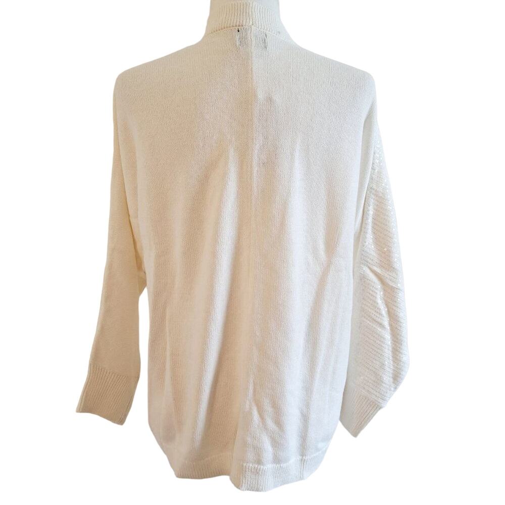 JM Collection Open Front Sequin Knit Cardigan NWT - image 7